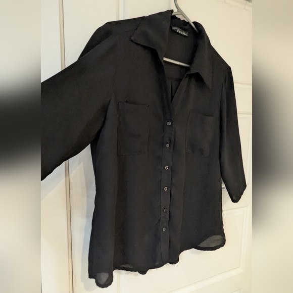 Sheer Button down shirt - Picture 2 of 4